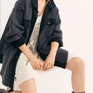 New with tags. Free People Ruby Jacket. XL. Washed black.